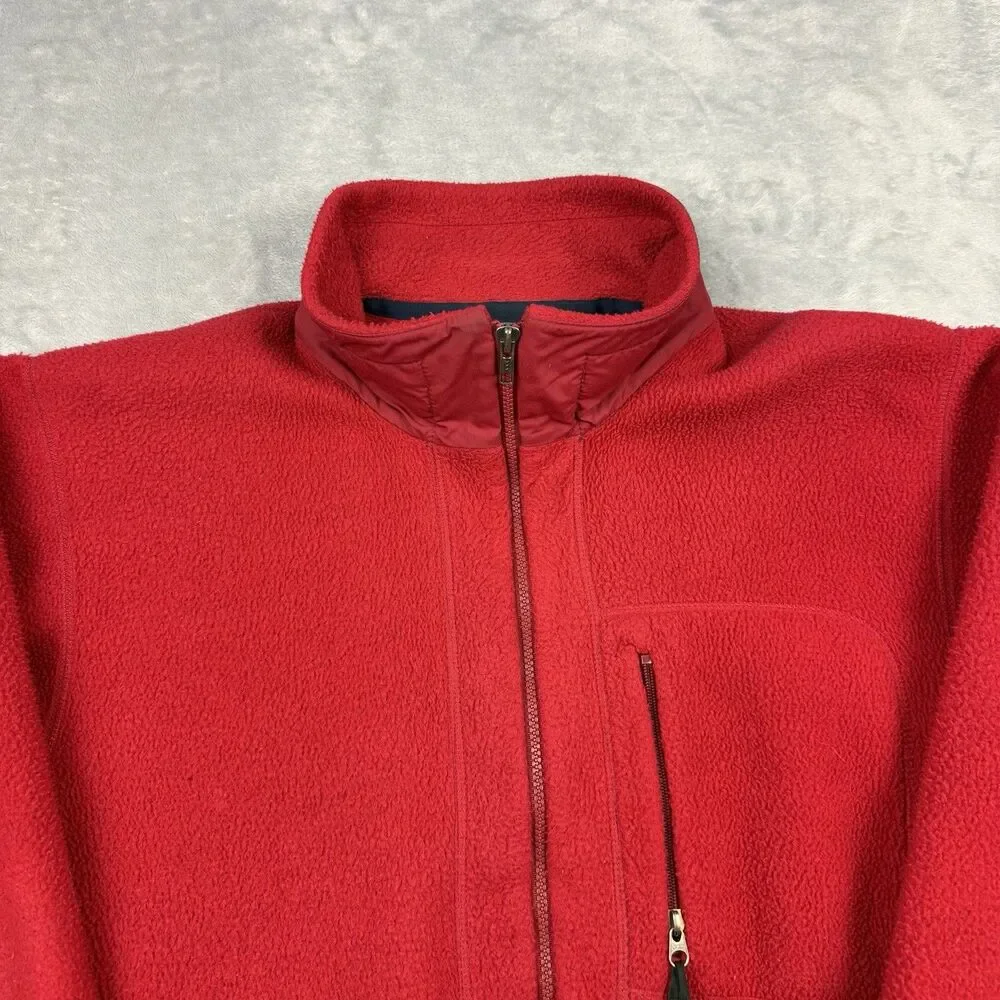 Vintage Patagonia Synchilla Fleece Jacket Men’s XL Red Made in USA Full Zip